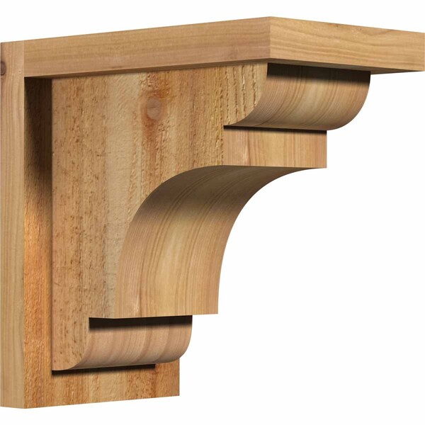 Ekena Millwork New Brighton Rough Sawn Corbel w/Backplate, Western Red Cedar, 6"W x 10"D x 10"H COR06X10X10NEB01RWR - main